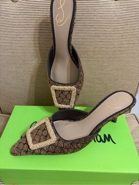 NWT Sam Edelman Women's Boucle’ Brit Kitten Heel Mule - Size 7.5